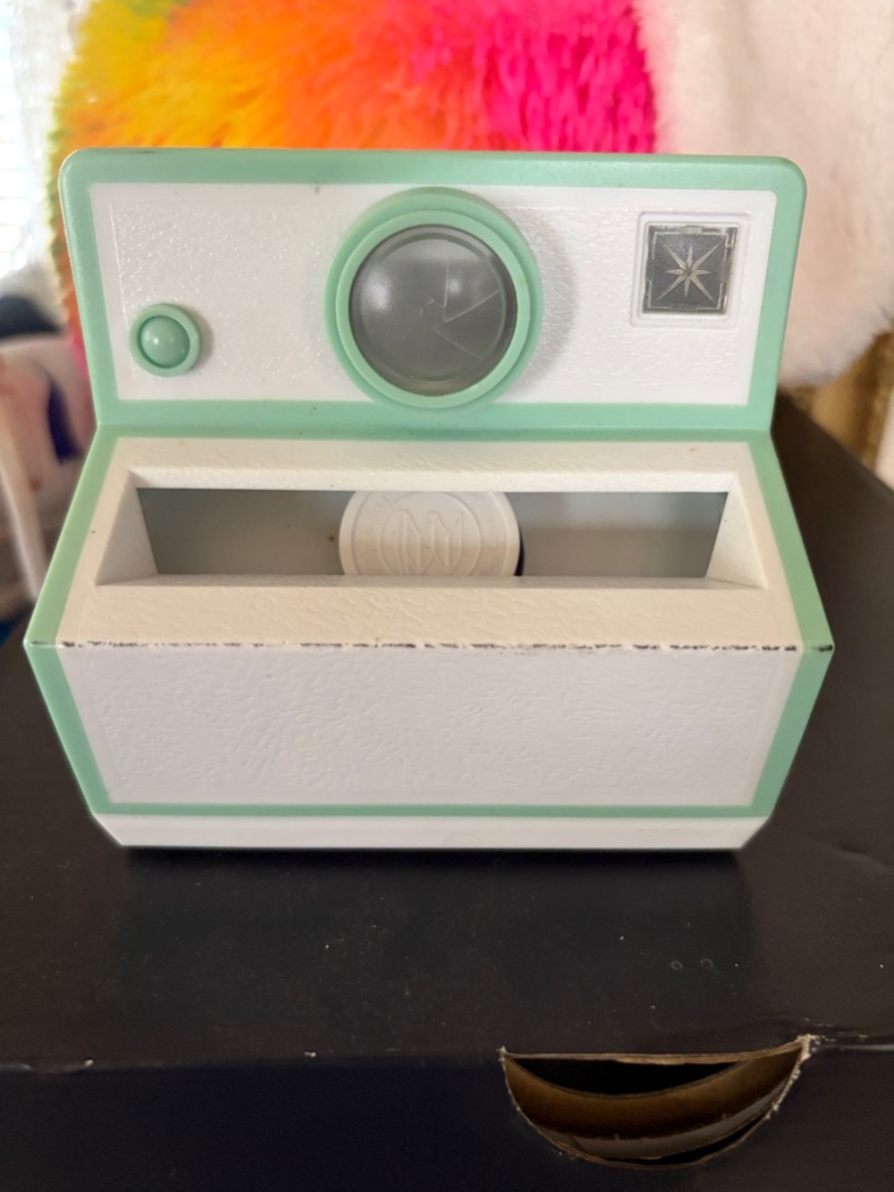 Mint Green Post-It Note Dispenser Polaroid Camera Retro